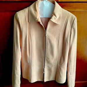 St John Collection lamb leather jacket/silk lining